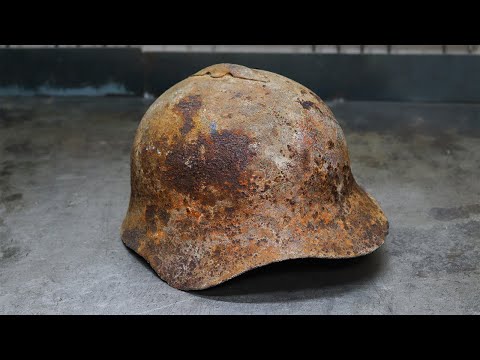 Preservation Very Rusty WWII Helmet - Restoration Project