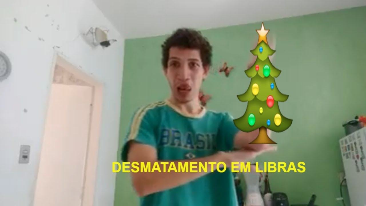 Sinal de DESMATAMENTO em LIBRAS (arvore)