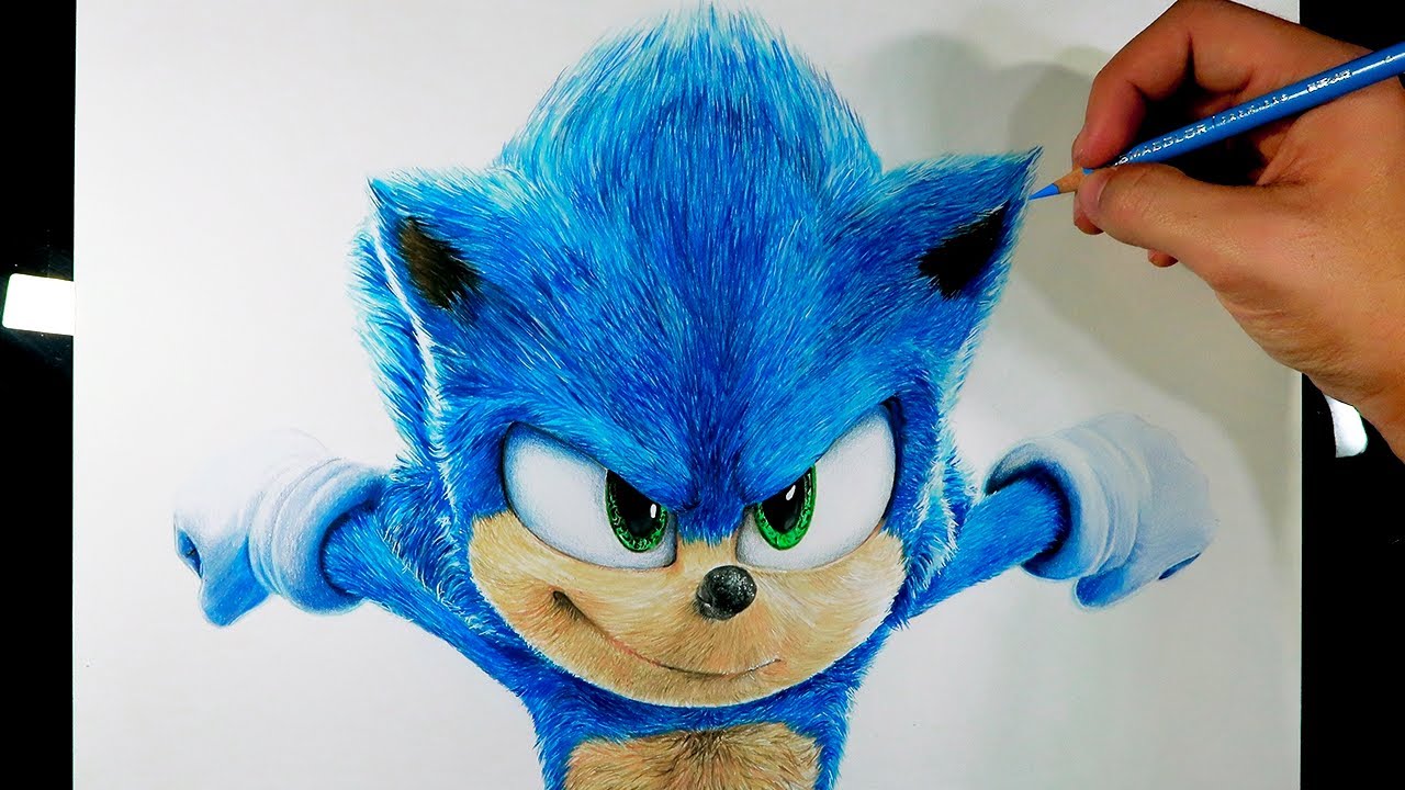 Cómo dibujar a Sonic Realista | How To Draw Sonic The Hedgehog | Sonic Película/Movie