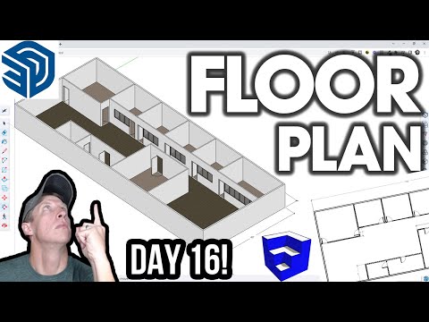 Learn SketchUp in 30 Days DAY 16 - The Floor Plan!
