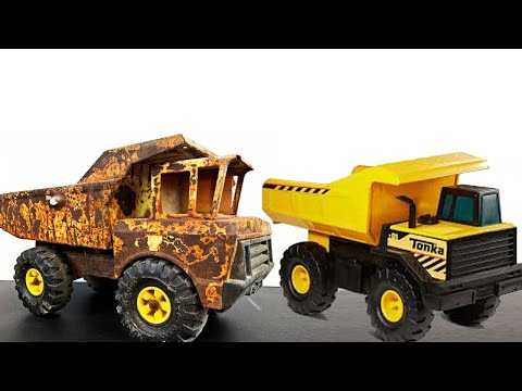 Clear up  1979 Mighty Tonka Dump Truck Restoration