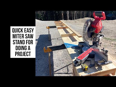Quick Easy Miter Saw Stand for job site project diy