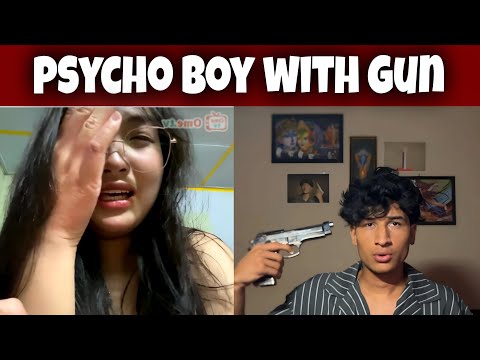 Psycho boy with GUN ! Scary prank on omegle