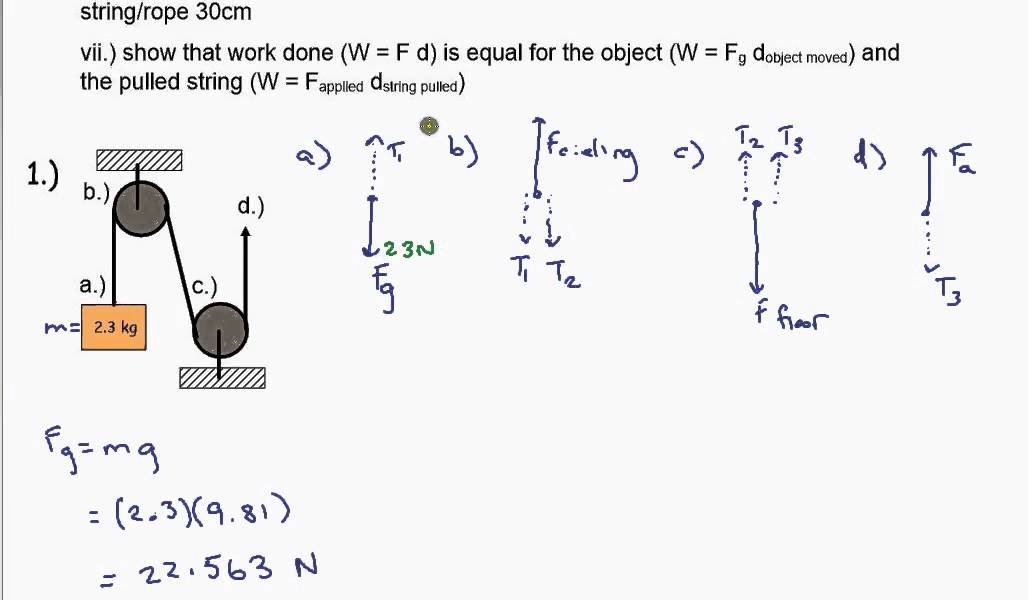 Pulley Worksheet 2 Example 1