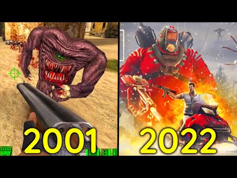 Evolution of Serious Sam Games 2001-2022