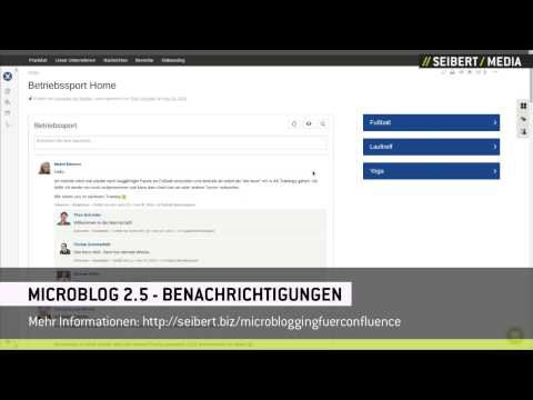 Microblogging for Confluence: Benachrichtigungen