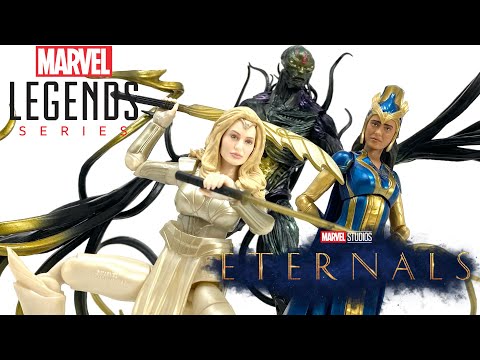 ETERNALS Marvel Legends THENA AJAK & KRO Figure Review