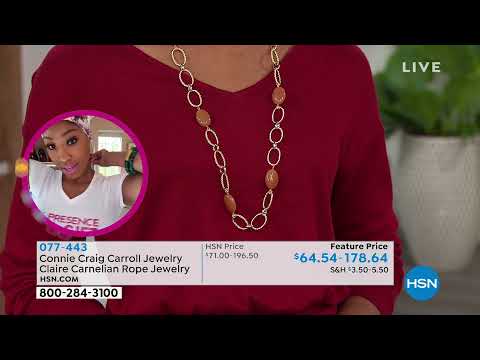 Connie Craig Carroll Jewelry Claire Carnelian Twisted Ro...