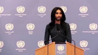 Conchita – Respect and human rights are for everyone (United Nations Vienna)
