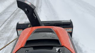 Bercomac snow blower 44” review includes snow blowing