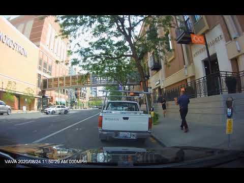 Spokane WA Dash Cam 2020 08 24 Wrong way on Main