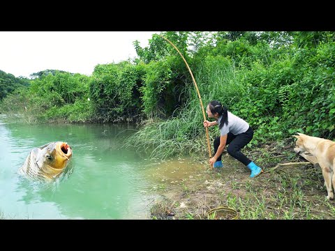 FULL VIDEO OF TRADITIONAL FISHING SKILLS: 120 Days Of A Single Mom's Giant Fishing Challenge