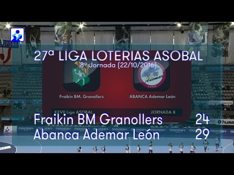 LIGA LOTERIAS ASOBAL J08 fraikin BM Granollers - Abanca Ademar León 24 -29