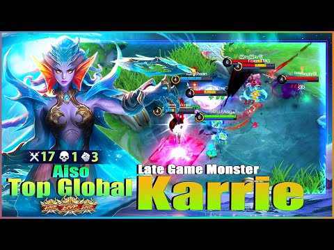Hypercarry Late Game Monster Karrie! Top Global Karrie by Aiso ~ Mobile Legends
