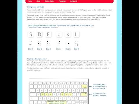 UEB online using your keyboard