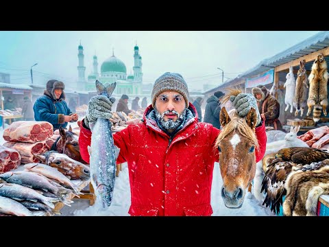 World’s Coldest Market in YAKUTSK (Life at -60°C)🥶