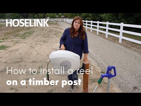 Hoselink USA - How to Install Our Retractable Garden Hose Reel on to a Timber Post