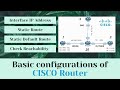 Cisco Router Basic Configuration | Interface IP Address | Static Route | Static Default Route