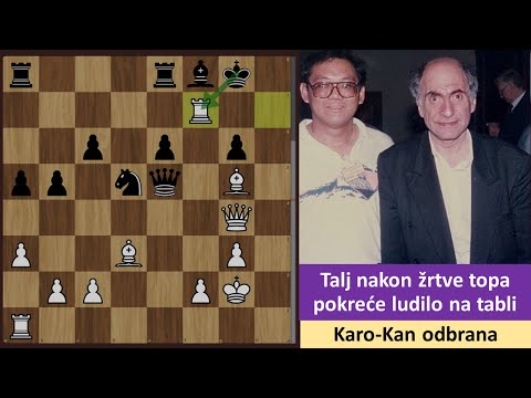 Talj nakon žrtve topa pokreće ludilo na tabli - Karo-Kan odbrana (Gurgenidzeov kontranapad)