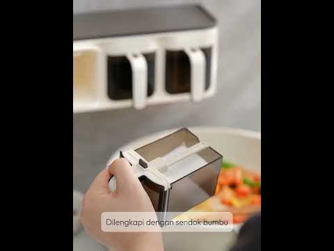 Gambar Informa Polla Tempat Bumbu Dapur Plastik 300 ml Set 3 Pcs - Putih