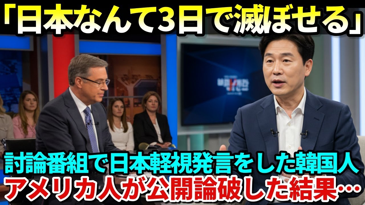 【海外の反応】「日本との兵力差は一目瞭然w」米討論番組で日本をあおりまくった韓国人役人。アメリカ人に返り討ちにあった結果…