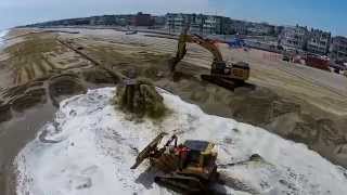 preview picture of video 'Belmar Beach Replenishment Shot from DJI Phantom 2 Vision+'