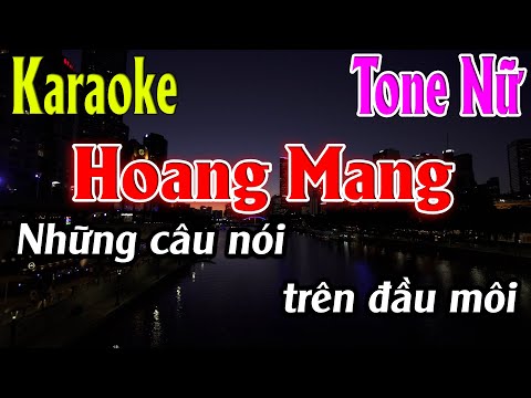 Hoang Mang Karaoke Tone Nữ Karaoke Lâm Organ - Beat Mới