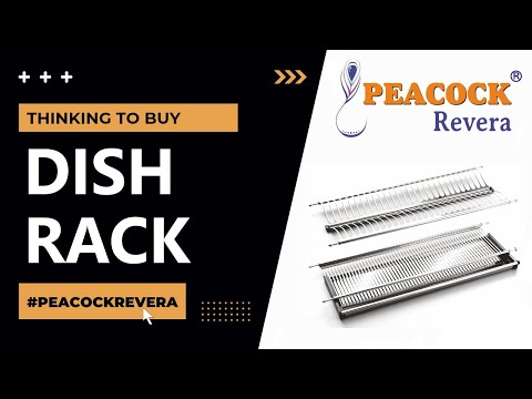 Peacock revera wall mounted stainless steel dish rack, for k...
