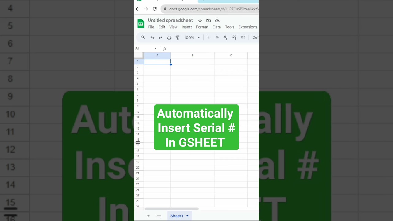 Magic Trick in GSheet | Automatically insert serial number in Google Sheets