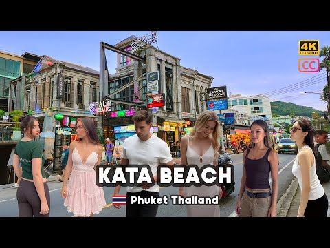 4K 🇹🇭 Kata Beach Phuket Low Season Vibes | Relaxing Walk, Thailand 2025