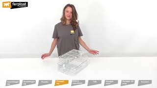 Ferplast (Ферпласт) Cage Combi 1 Fun клетка для хомяка с игровыми туннелями, 40,5x29,5x32,5 см