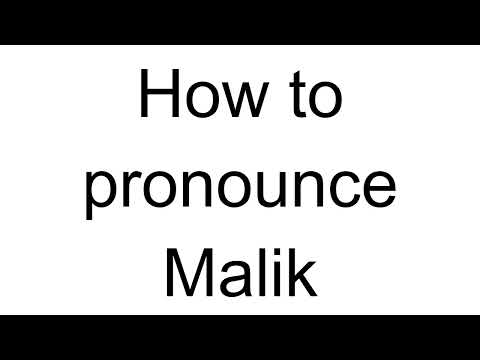 How to Pronounce Malik (Arabic)