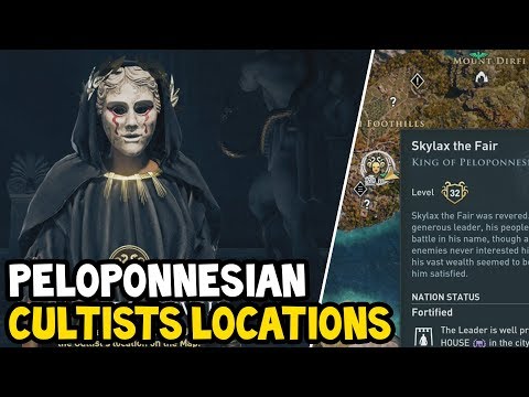 Assassin's Creed Odyssey ALL PELOPONNESIAN CULTISTS Location Walkthrough