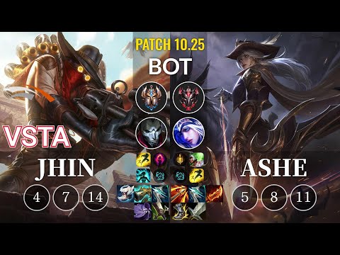 HLE Vsta Jhin vs Ashe Bot - KR Patch 10.25