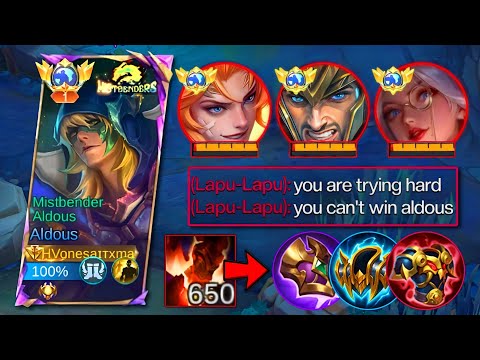 SUPREME ALDOUS AGAINST THIS TANKY META ENEMY HEROES IN SOLO RANKED!!!🔥 ALDOUS BEST BUILD 2026