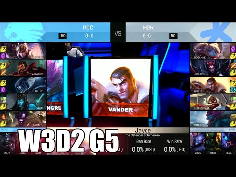 ROCCAT vs H2K Gaming | Week 3 Day 2 S6 EU LCS Spring 2016 | ROC vs H2K G1 W3D2