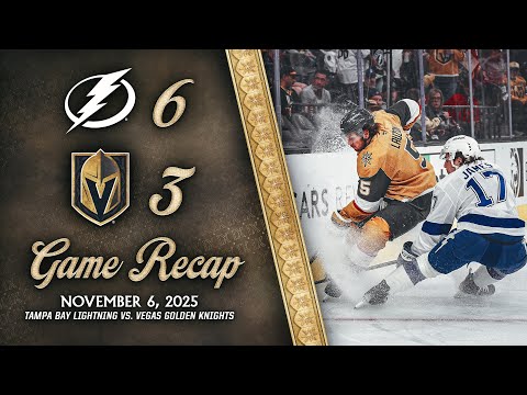 HIGHLIGHTS | Tampa Bay Lightning 6, Vegas Golden Knights 3 | Nov. 6, 2025
