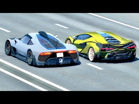 Mercedes-AMG Project One vs Lamborghini Sian - Drag Race 20 KM