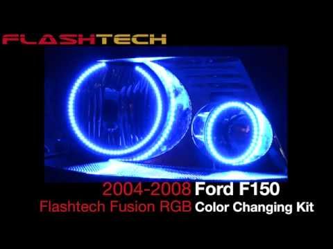 FLASHTECH LIGHTING Ford F150 V.3 Fusion Color Change LED Halo Headlight Kit (2004-2008)
