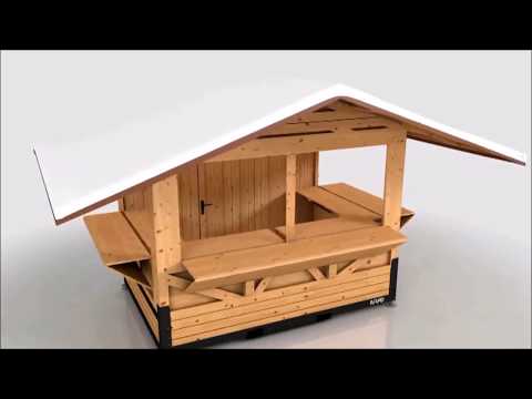 Faltbare/Klappbare  Weihnachtshütte - Marktstand - Verkaufshütte