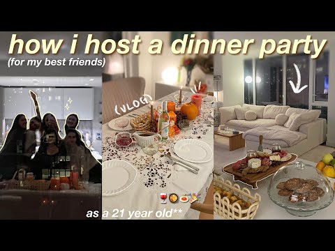HOSTING A DINNER PARTY AT 21 in my apartment! prep with me, charcuterie boards, & best friends!