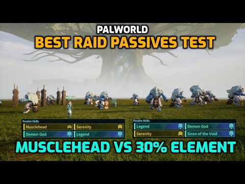 Palworld: 30% Element Buff Vs Musclehead | Siren of the Void Test | Best Build Vs Xenolord