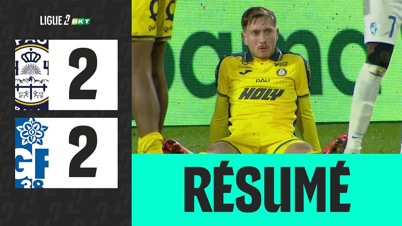 Pau vs Grenoble Foot 38 Highlights
