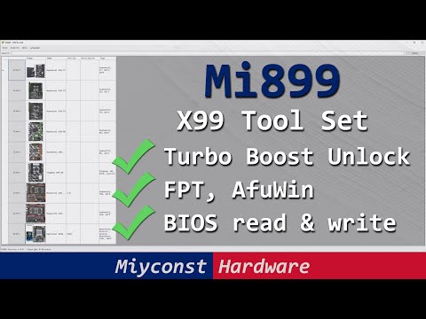 🇬🇧 Mi899 – X99 Tool Set | read, write BIOS & unlock turbo-boost with a few mouse clicks