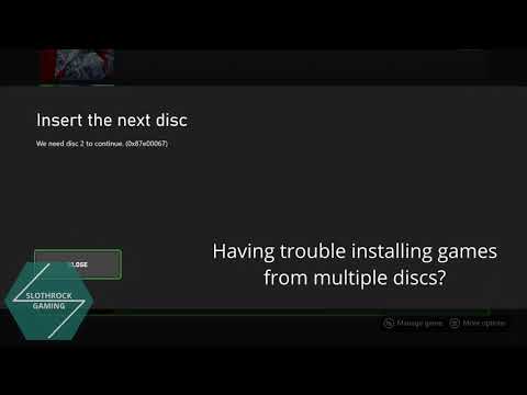 XBox Series X trouble installing red dead redemption 2 / multiple disc games