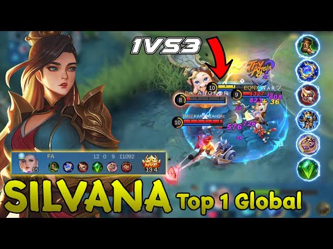 Silvana Amazing 1vs3 = TRIPLE KILL! Top 1 Global Silvana - MLBB