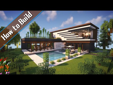 Oshakura!  Part125 How to Build Luxury Modern House (Minecraft) / OSHACRA How To Build Luxury Modern House