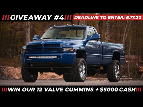 PRIME DRIVEN DIESEL Truck Giveaway #4 - 1995 Dodge Ram 12 Valve Cummins Diesel + $5,000 CASH!