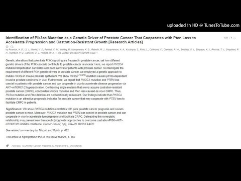 Pik3ca Mutation as a Genetic Driver of Prostate Cancer