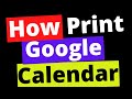 How to Print a Google Calendar